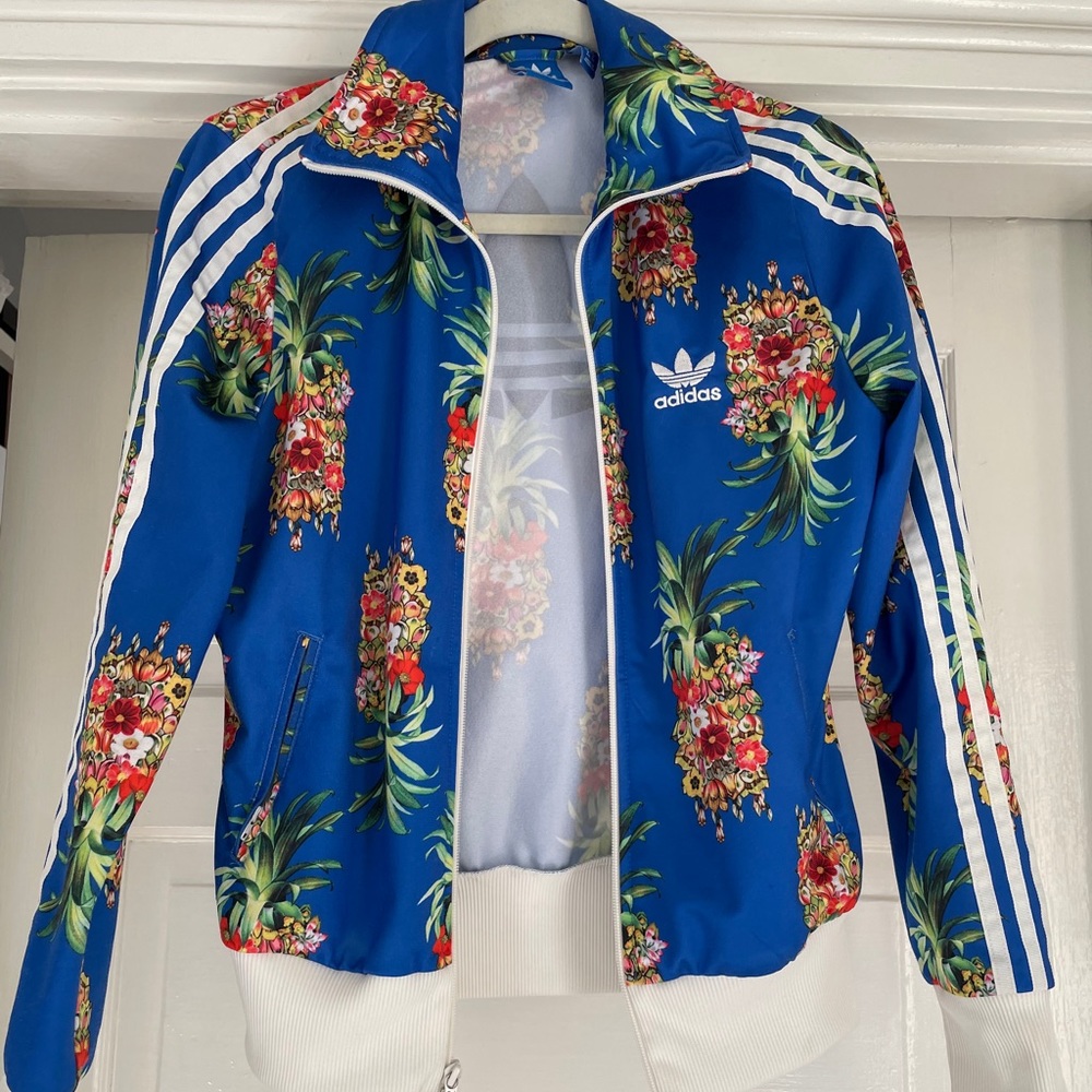 Adidas floral tracksuit jacket